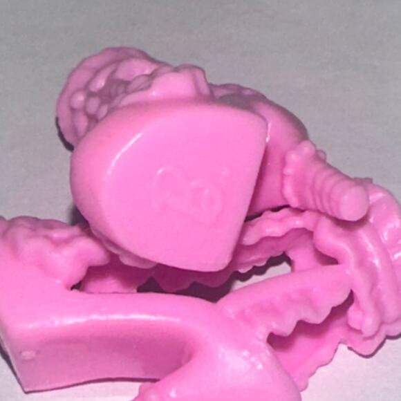 Mattel Barbie Doll Stiletto Heel Pink Masquerade Mask Ankle Ruffle Fashion Shoe - Picture 4 of 6